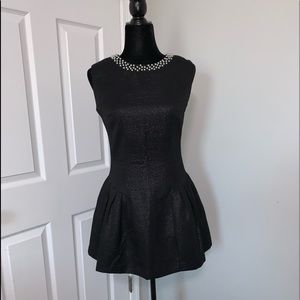 Forever 21 , Black mini dress with pearls
